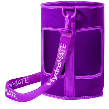 HydroMATE Motivational Time Marked Water Bottle Gallon Insulated Water Bottle Sleeve Purple Accessories, Purple, Sleeve HydroMATE Gallon Insulated Water Bottle Sleeve Carrying Strap Purple HydroMate Time Marked Motivational Water Bottles. Drink more water bottle start to track your water intake daily with encouraging time markings. BPA-FREE Reusable Water Jugs and Water Bottles