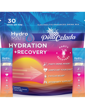 HydroMATE Electrolytes Pina Colada Powder Packets