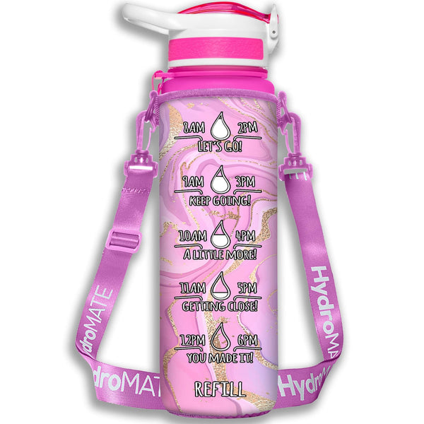 HydroMATE Liter Insulated Water Bottle Sleeve Carrying Strap Unicorn