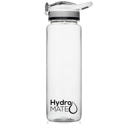 HydroMATE Motivational Time Marked Water Bottle 32 oz Water Bottle with Straw Clear 32 Oz (1 Liter), Clear, MCF, Straw HydroMATE Liter Motivational Water Bottle Straw BPA-FREE 32oz Black HydroMate Time Marked Motivational Water Bottles. Drink more water bottle start to track your water intake daily with encouraging time markings. BPA-FREE Reusable Water Jugs and Water Bottles