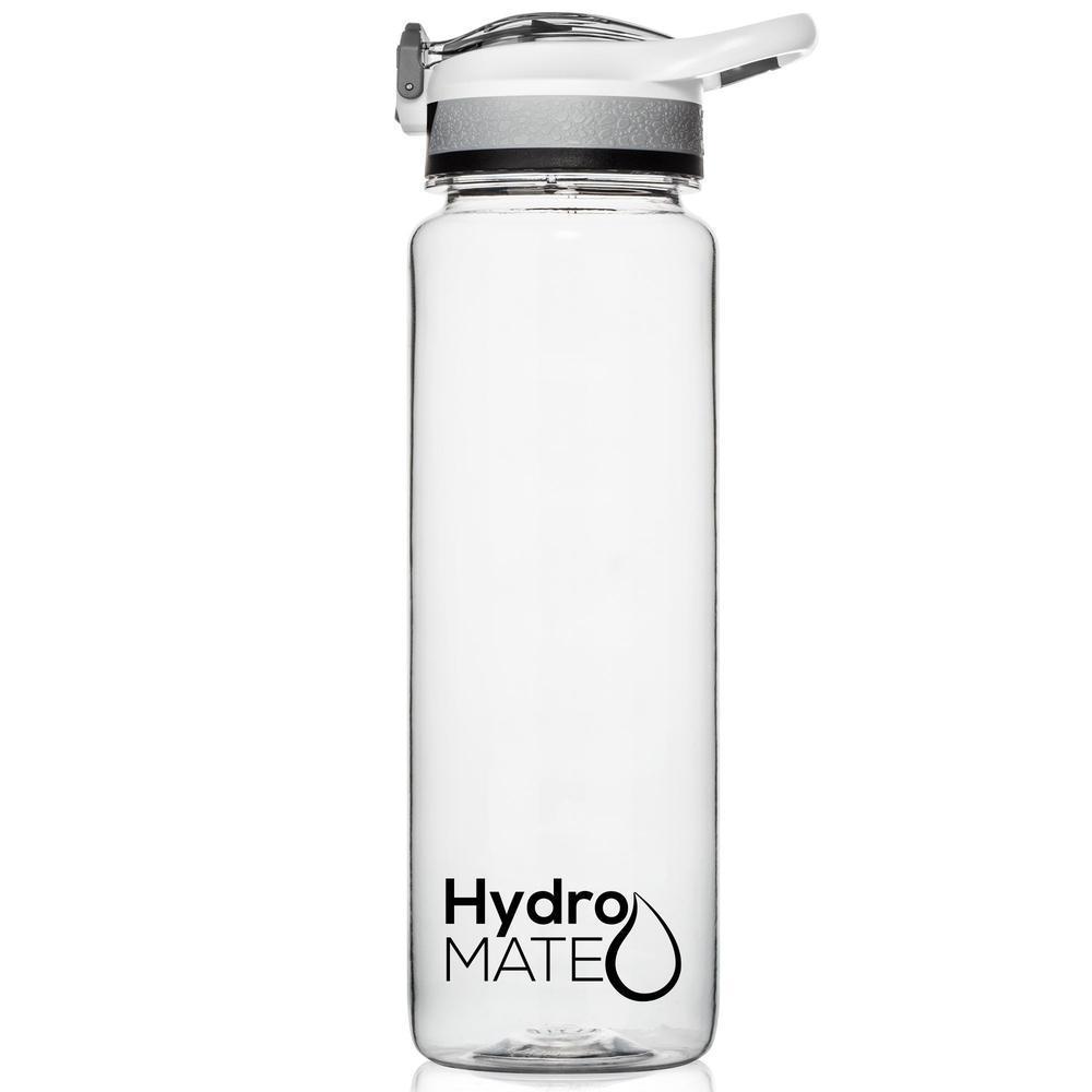 32 oz Glass Water Bottles With Times To Drink and Straw Lid - 1
