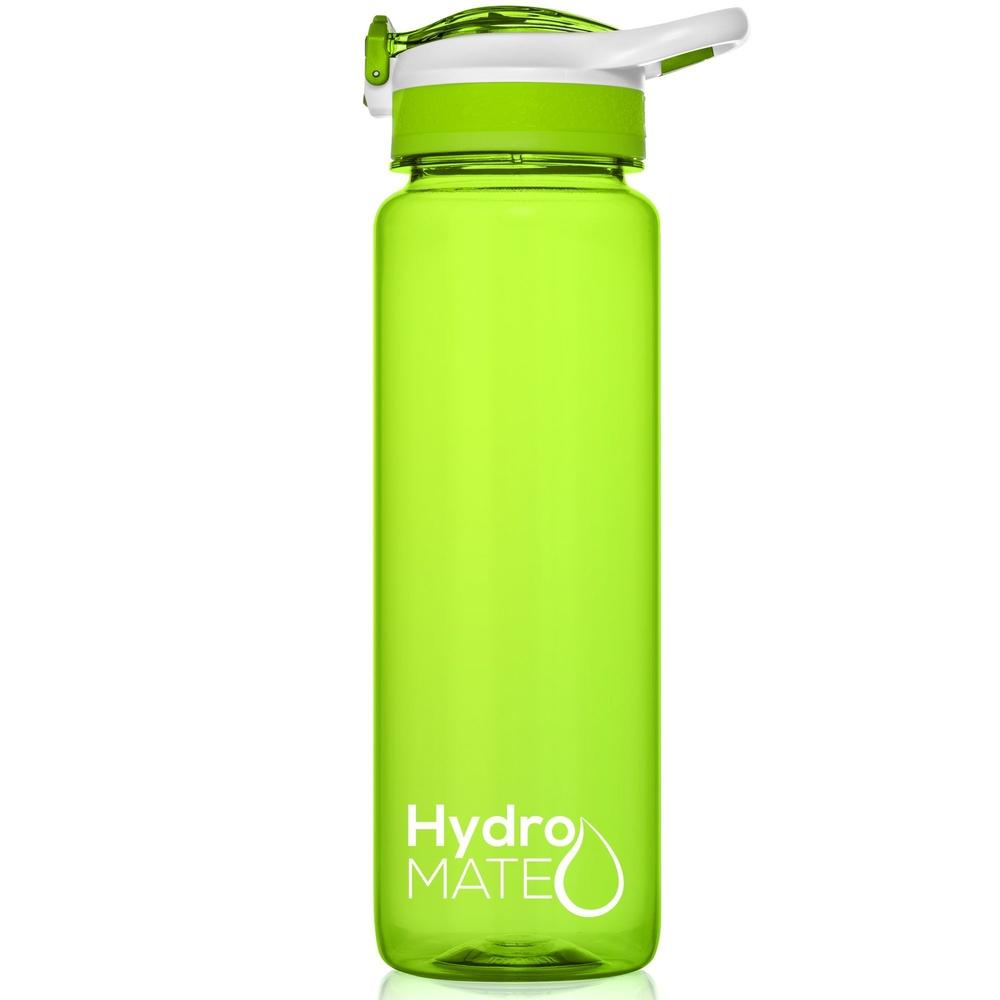 HydroMATE 32 oz Water Bottle with Straw Time Marked Sunrise