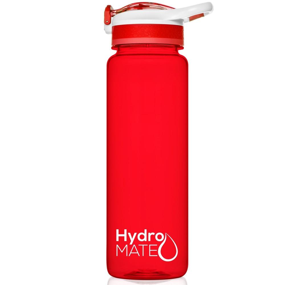 HydroMATE Motivational Time Marked Water Bottle 32 oz Water Bottle with Straw Red 32 Oz (1 Liter), MCF, Red, Straw HydroMATE Liter Motivational Water Bottle Straw BPA-FREE 32oz Red HydroMate Time Marked Motivational Water Bottles. Drink more water bottle start to track your water intake daily with encouraging time markings. BPA-FREE Reusable Water Jugs and Water Bottles