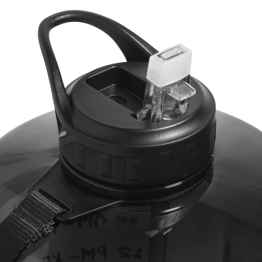HydroMATE Liter Motivational Water Bottle Straw BPA-FREE 32oz Black –  HydroMate