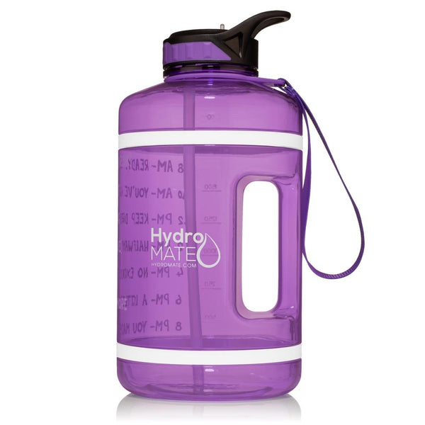 HydroMate 64 oz Motivational Water Bottle with Straw Pink Ombre