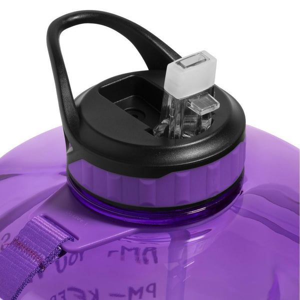 HydroMATE 64 oz Motivational Water Bottle with Straw Purple Aqua