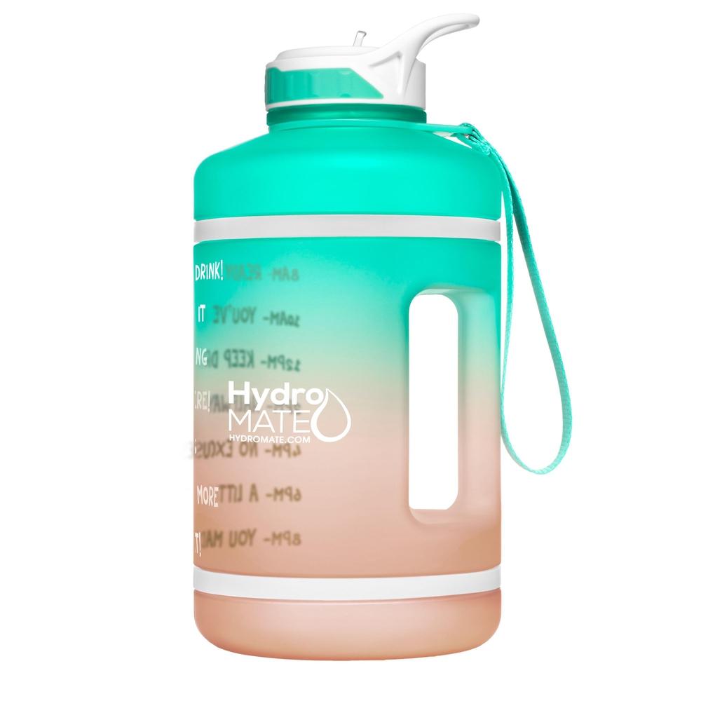Half Gallon Water Bottles With Straw, 64 oz Water Bottle With Times To Drink