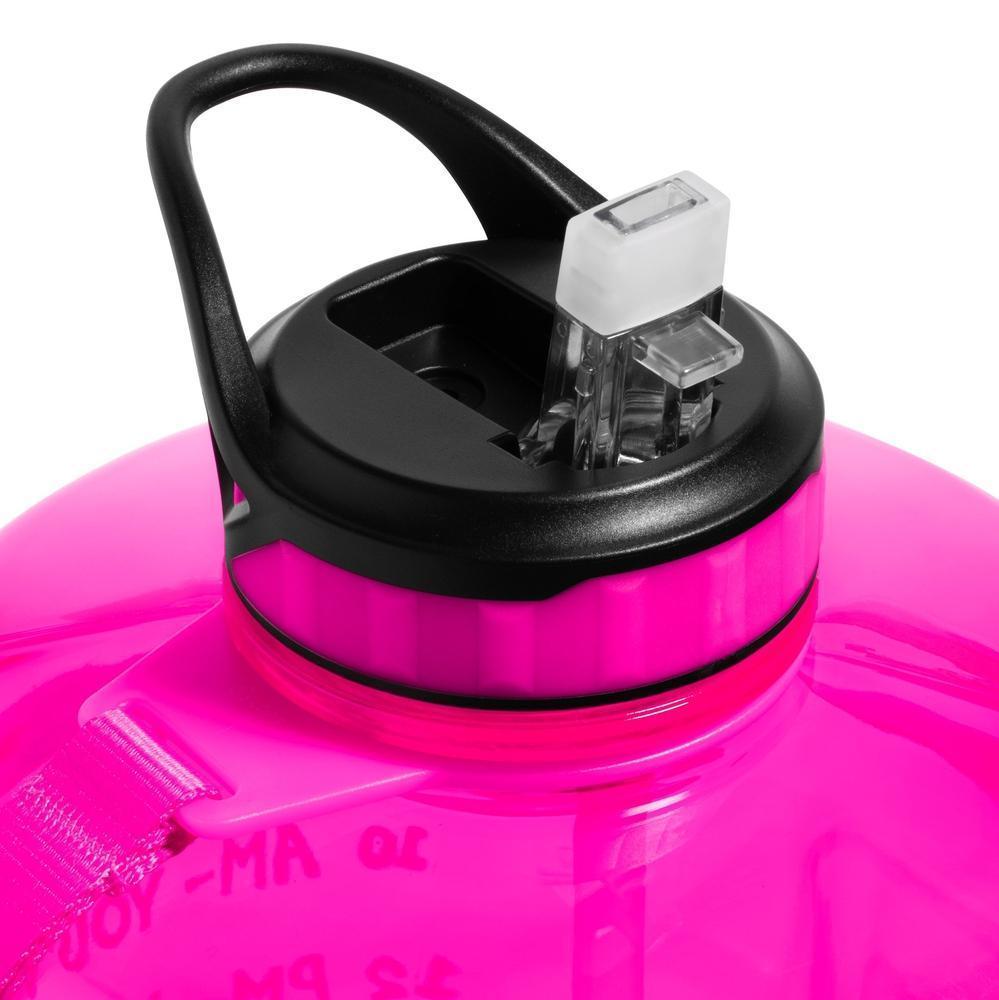 HydroMate 64 oz Motivational Water Bottle with Straw Pink Ombre