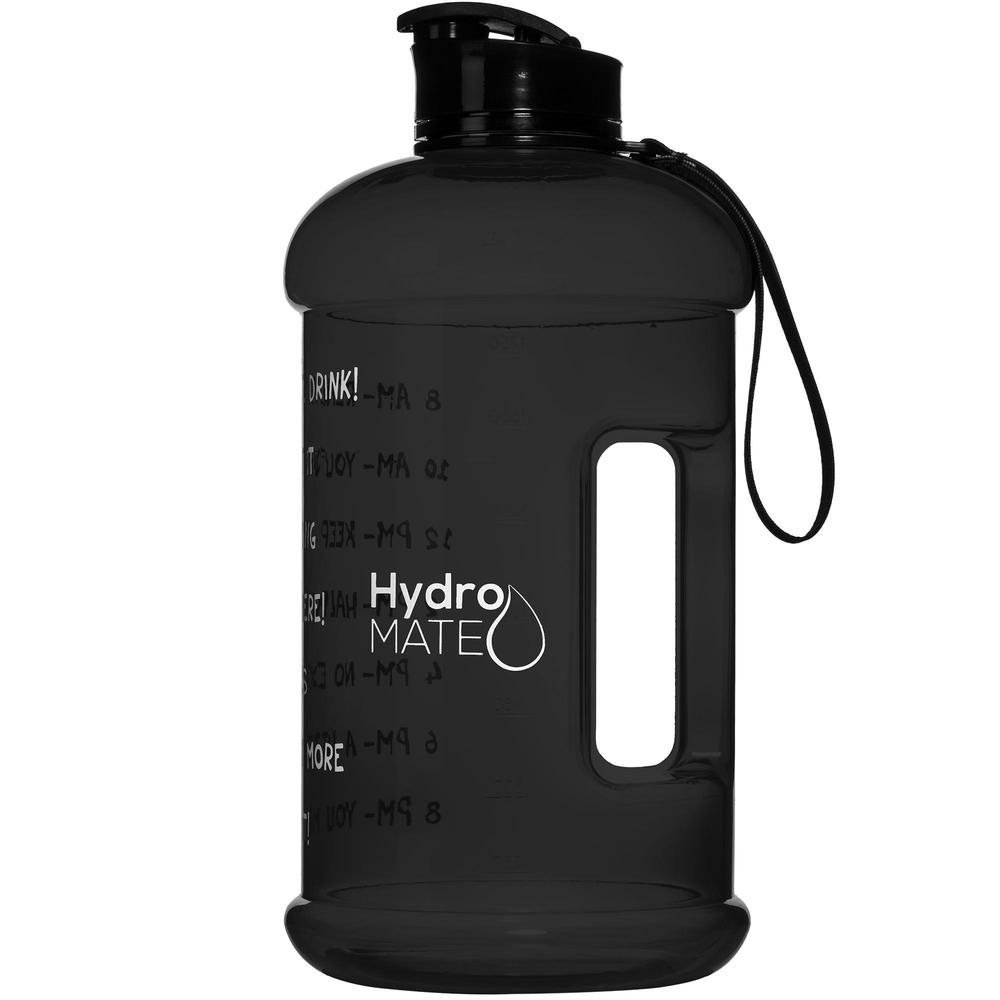 HydroMATE 32 oz Water Bottle with Time Markers Flip Top - HydroMate