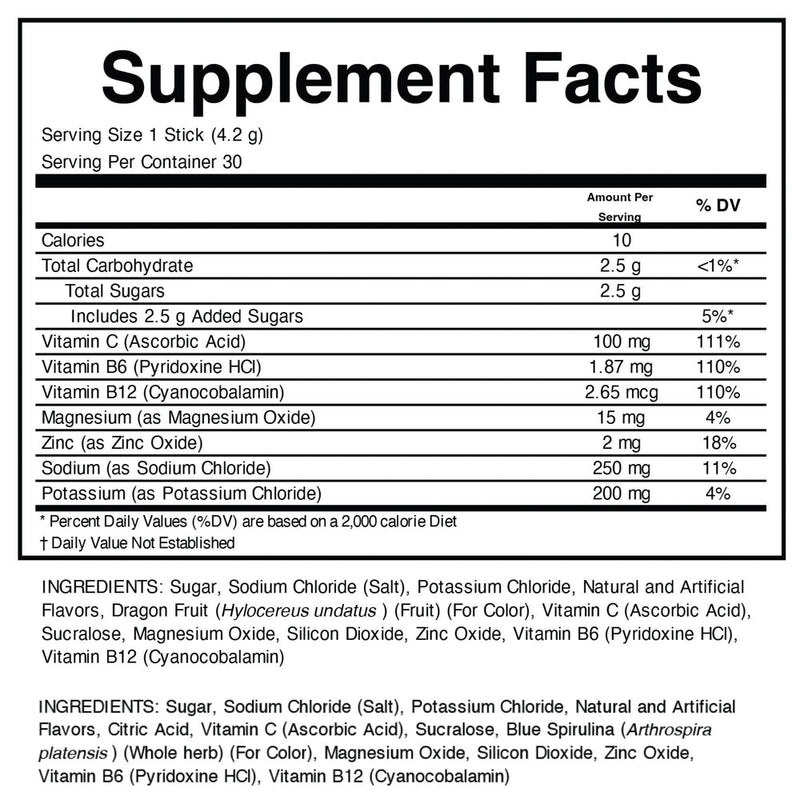 HydroMate Electrolytes Powder Drink Mix Packets with Vitamin C